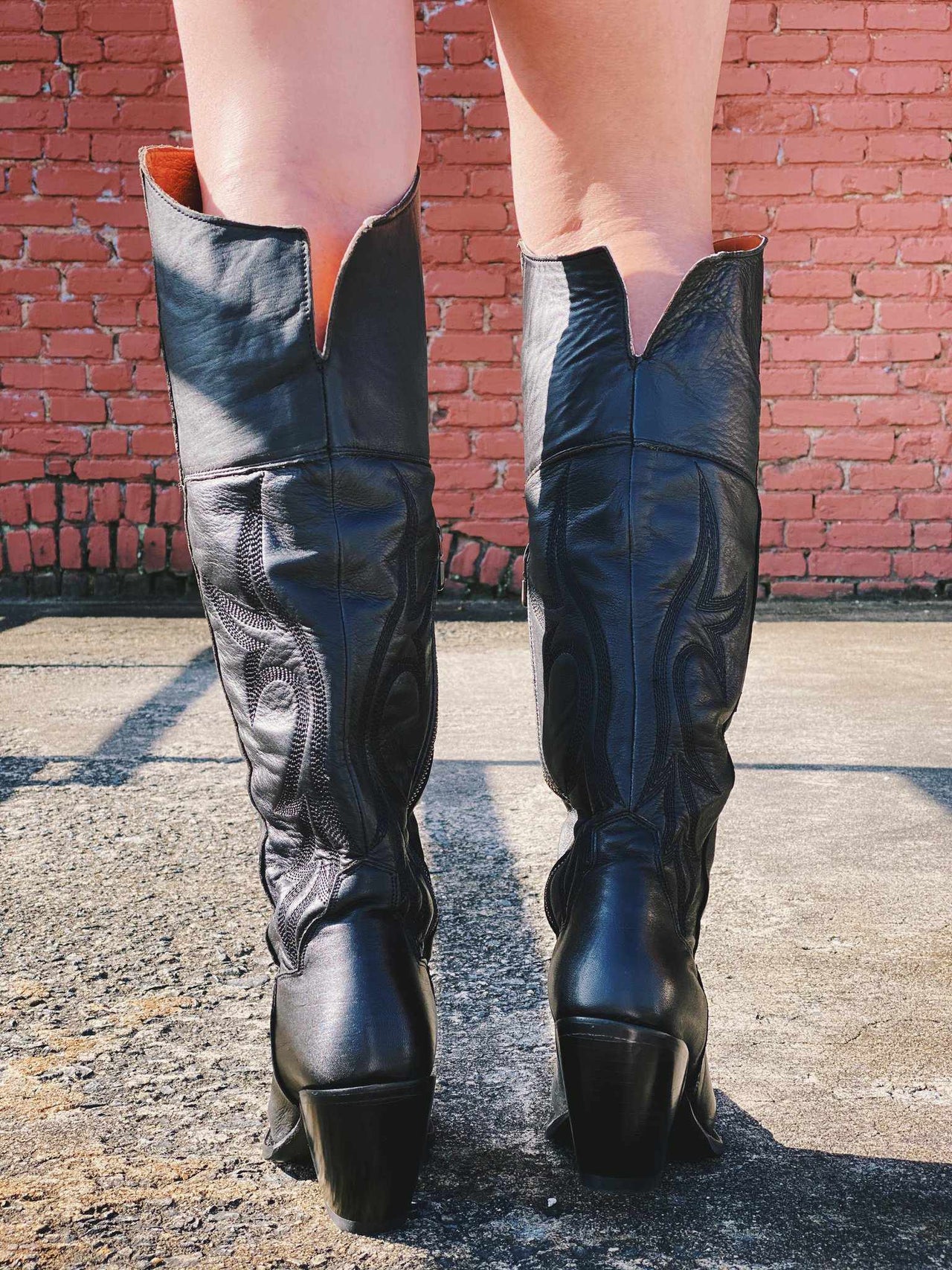 Jilted Leather Boot - Black-Boots-Southern Fried Chics