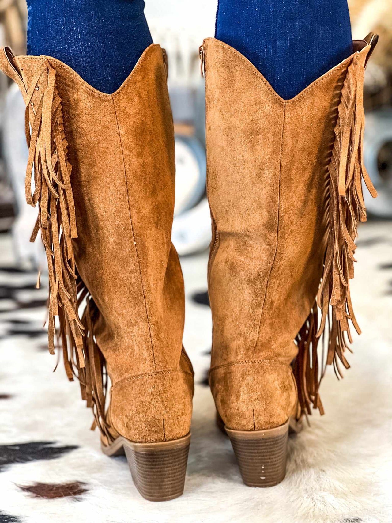 Dances With Me Brown Fringe Boots