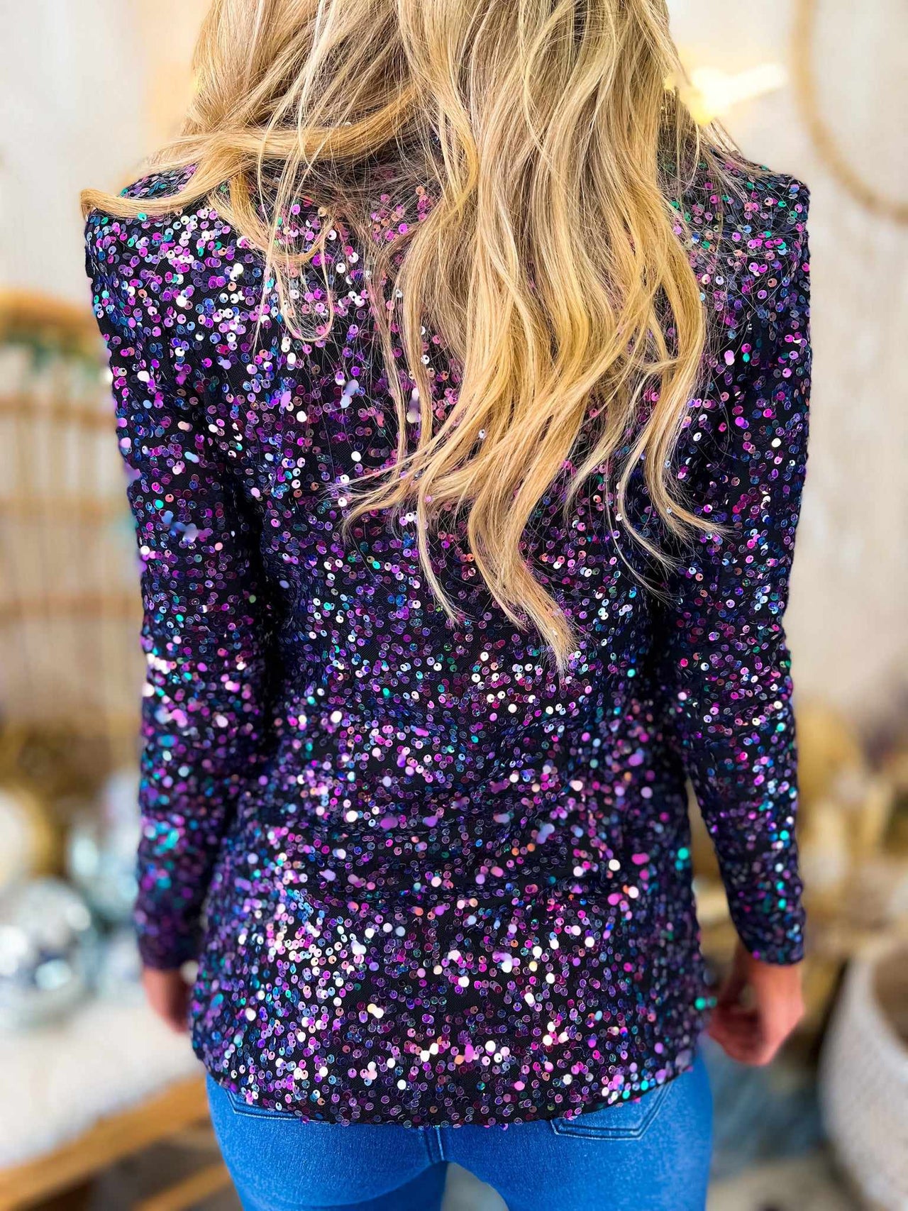Party Girl Purple Sequin Jacket