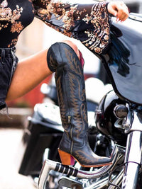 Thumbnail for knee-high western boots womens