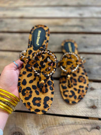 Thumbnail for Little Miss Leopard Sandal Slide
