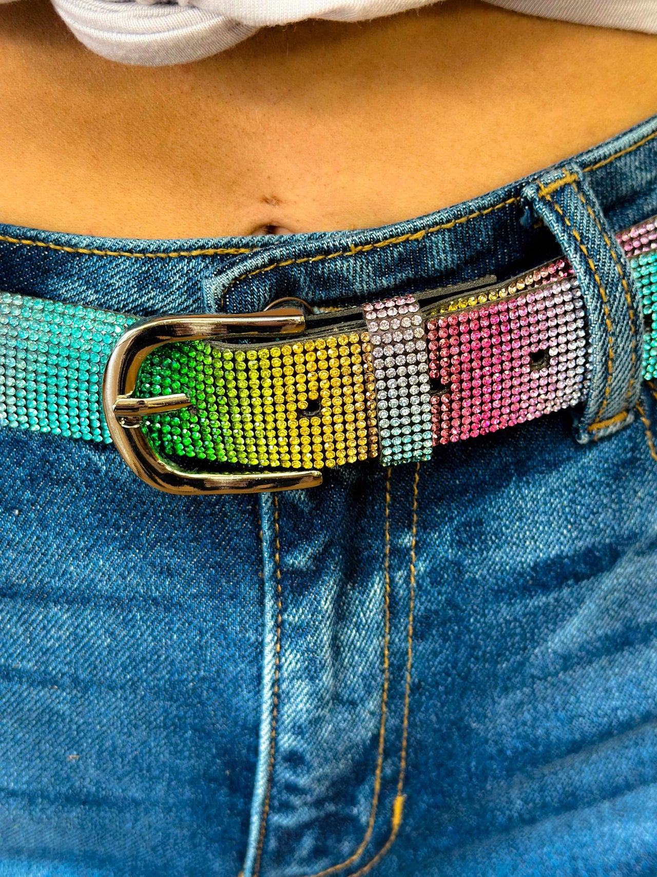 Disco Cowgirl Belt - Rainbow