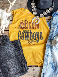Thumbnail for Queen Of The Cowboys Raw Hem Tee