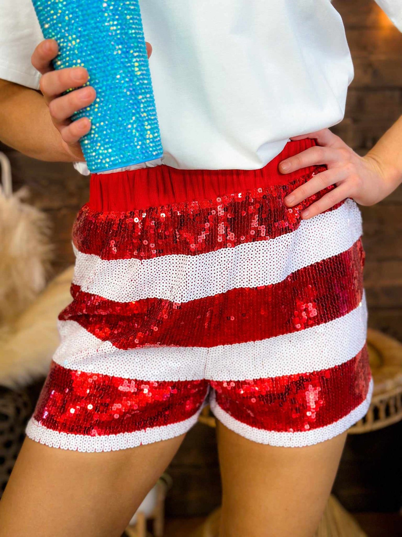 Party In The Patriotic Sequin Shorts