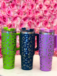 Thumbnail for Your Favorite Dupe Tumbler - Navy Leopard