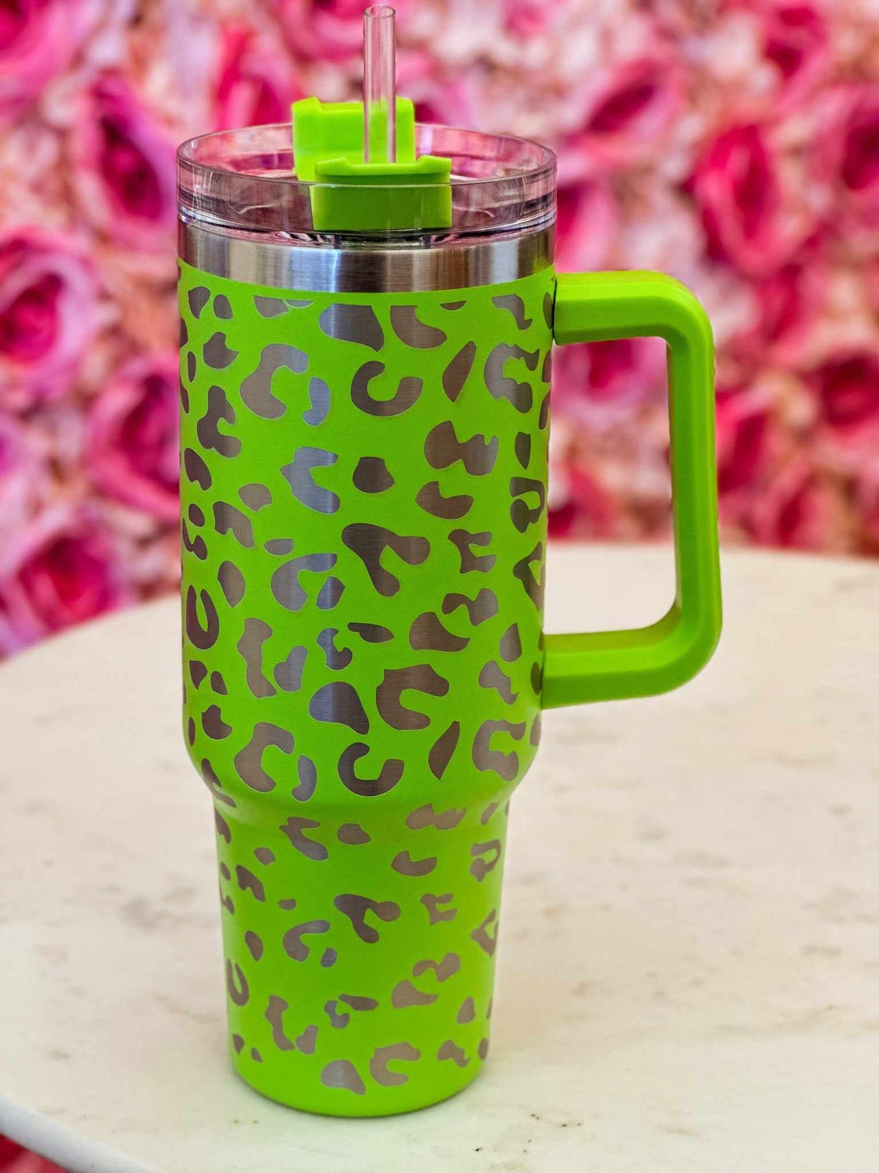 PREORDER Your Favorite Dupe Tumbler - Lime Leopard