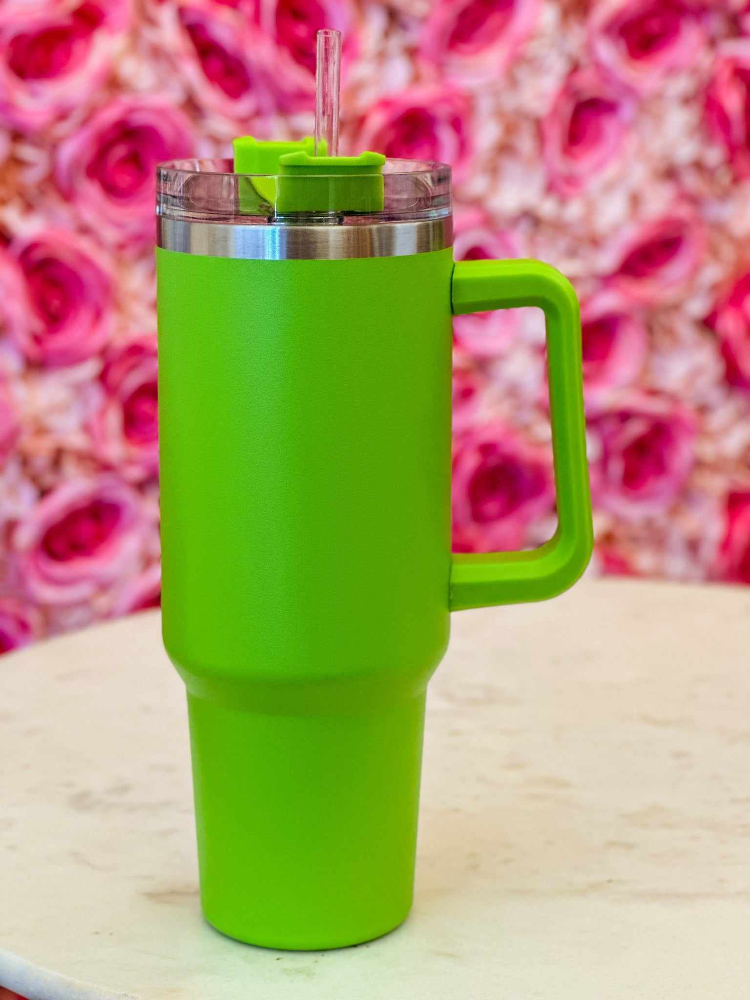 40oz Neon Solid Extra Large Tumbler with Handle