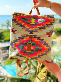 Thumbnail for mini backpack in aztec print.