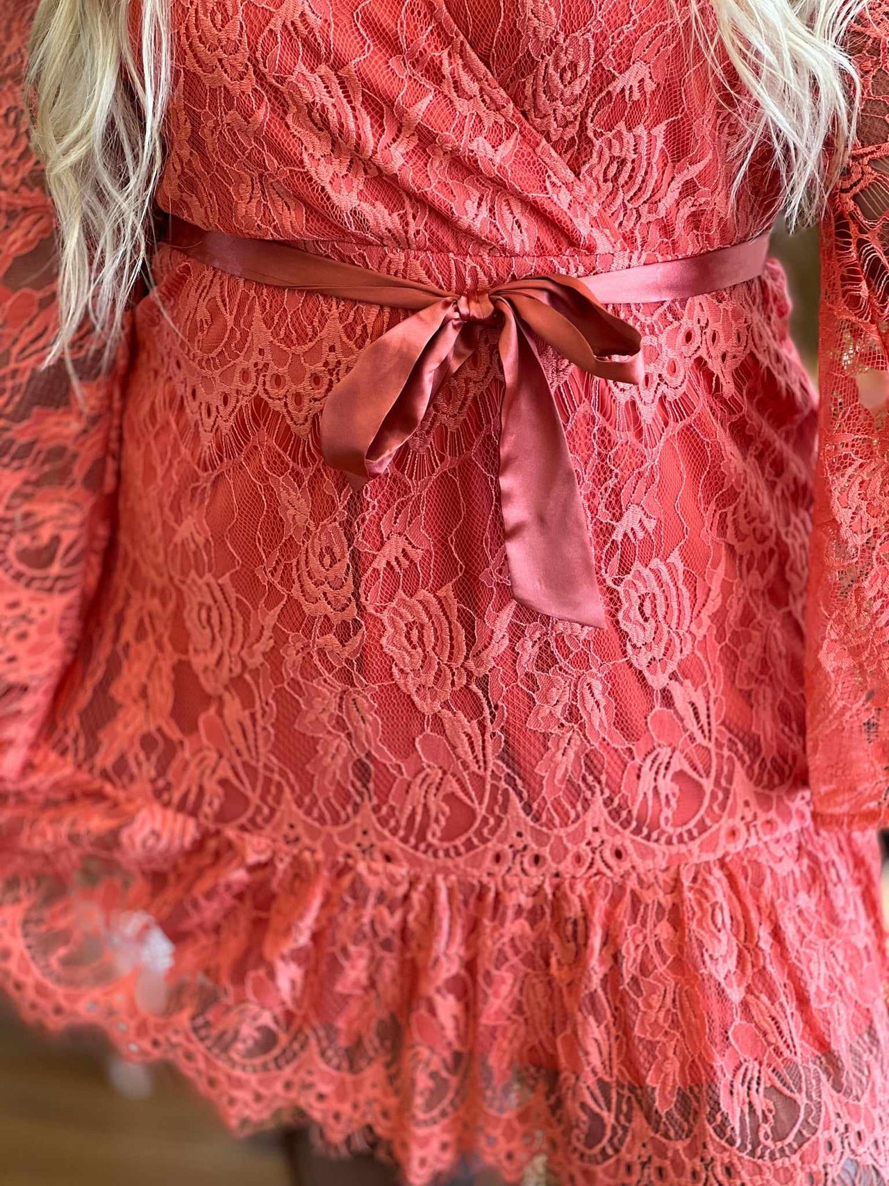Lacey Belle Dress - Rust