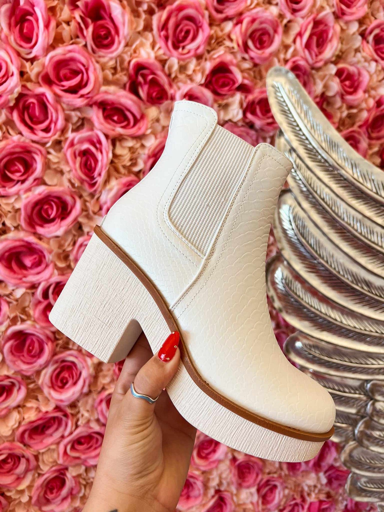 Boogie All Night Long White Booties
