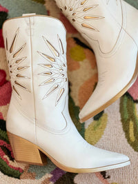 Thumbnail for Roxy's Shotgun Cowgirl White Boots