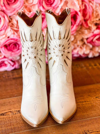 Thumbnail for Roxy's Shotgun Cowgirl White Boots