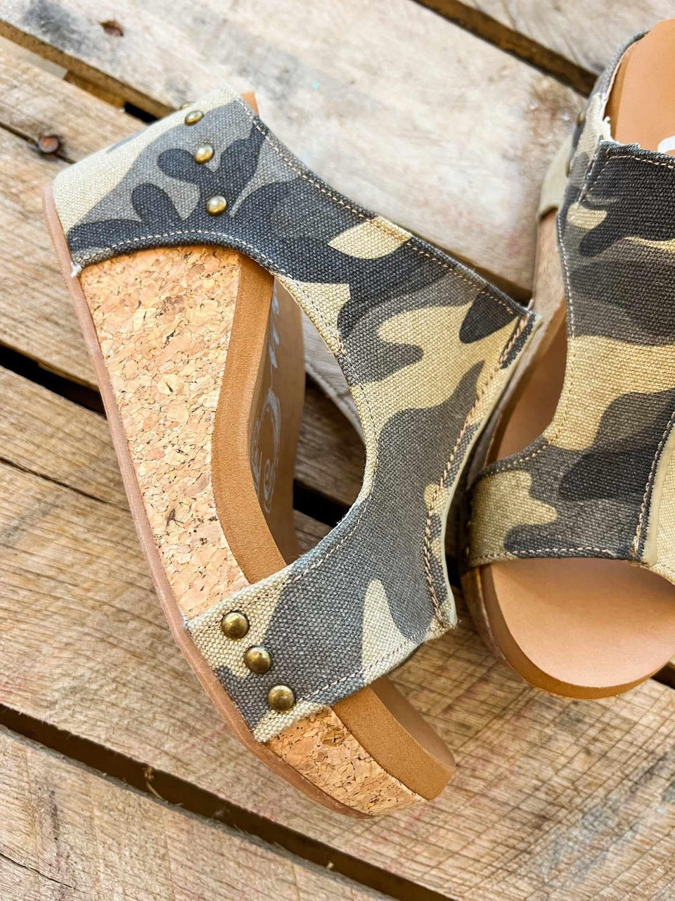 Walkin' Tall In These Camo Wedges