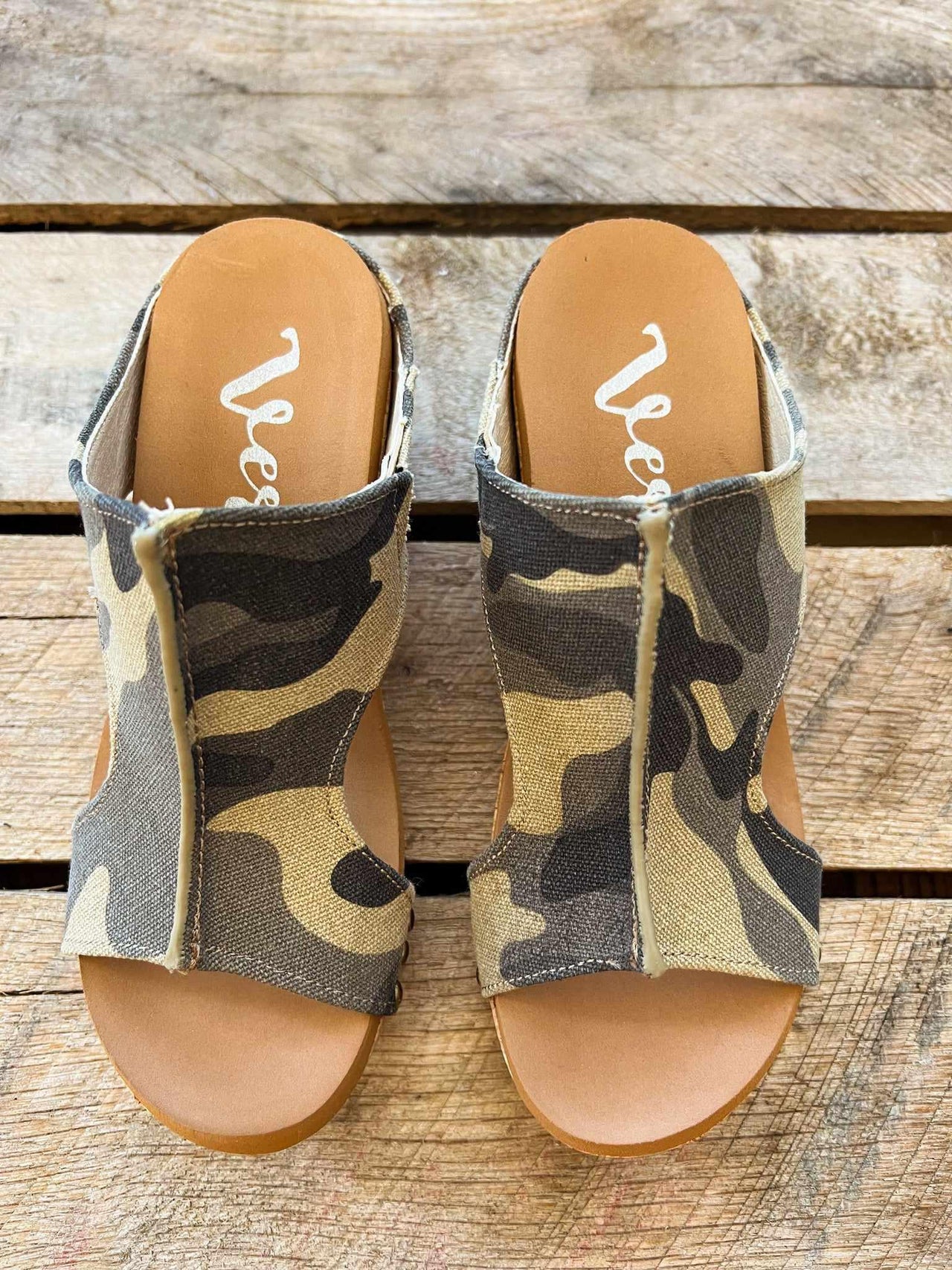 Walkin' Tall In These Camo Wedges