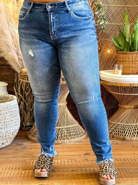 Thumbnail for plus size skinny distressed jeans