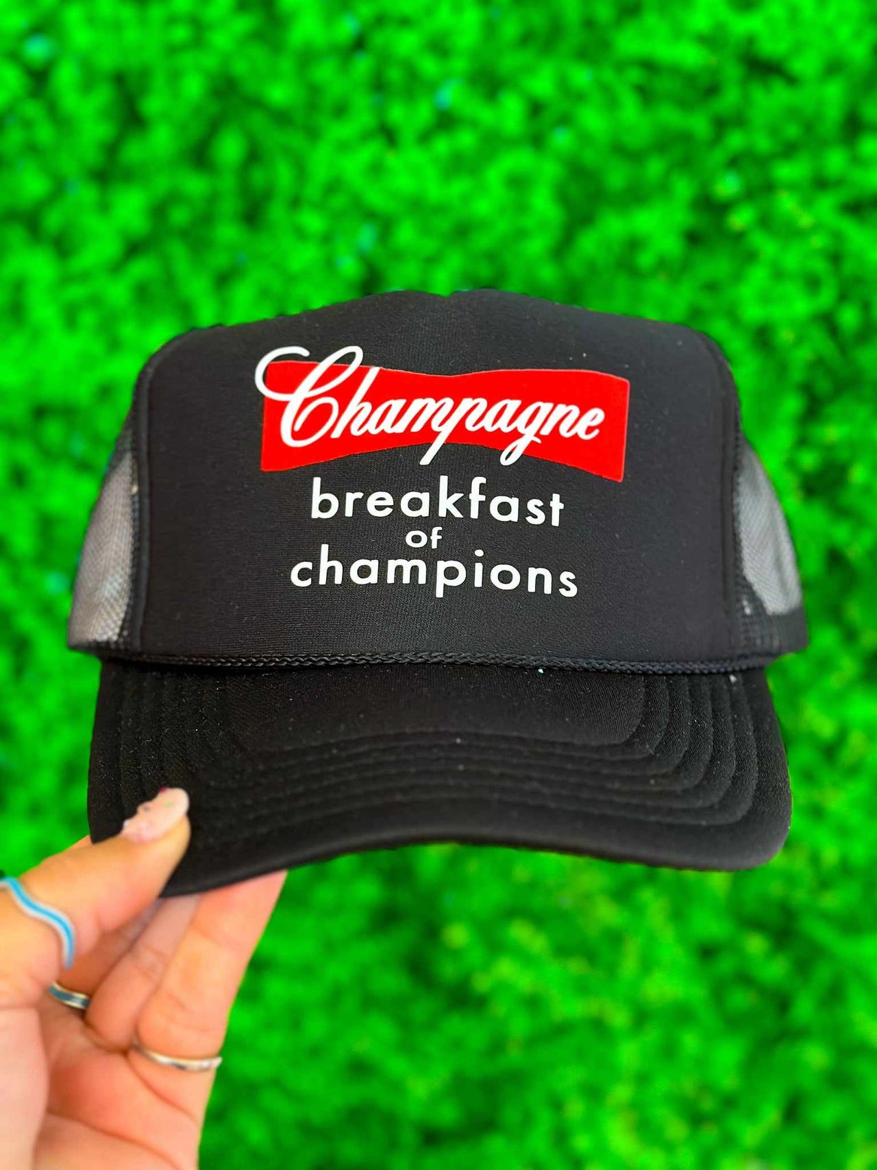 Champagne Breakfast Of Champions Trucker Hat