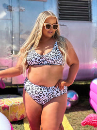 Thumbnail for Kittens Got Claws Leopard Swim Full Coverage Top