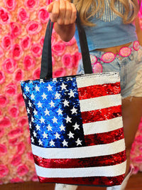 Thumbnail for American Dream Sequin Tote Bag