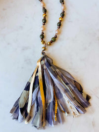Thumbnail for Camo Tassel Necklace - Camouflage