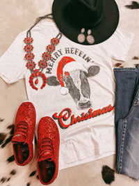 Thumbnail for Merry Heffin' Christmas Tee-Southern Fried Chics