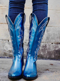 Thumbnail for Blue Western boots for women.