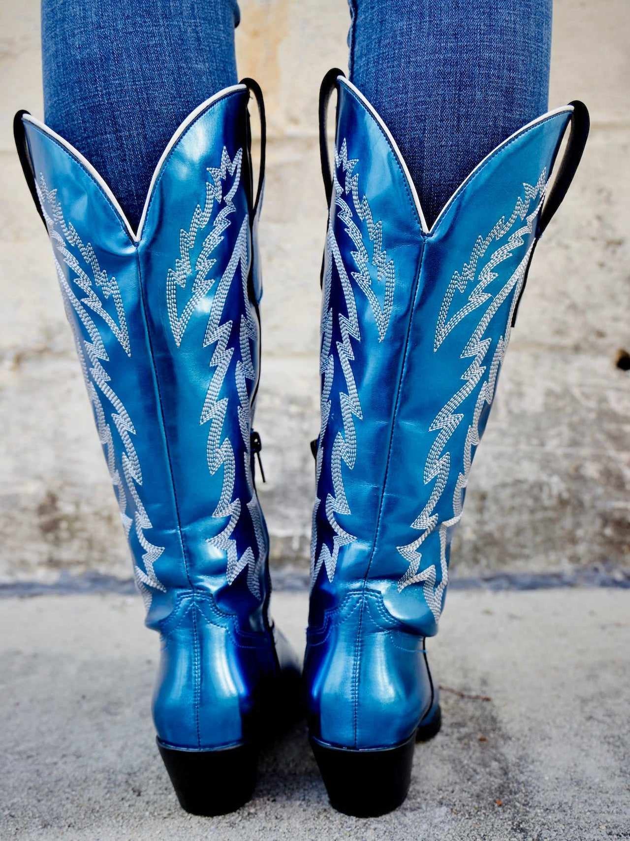 Disco Diva Cowgirl Royal Blue Boots