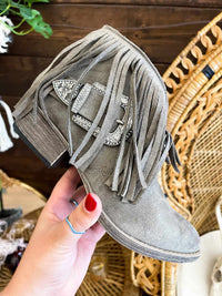 Thumbnail for The Billie Grey Fringe Bootie