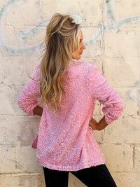 Thumbnail for Pink sequin blazer