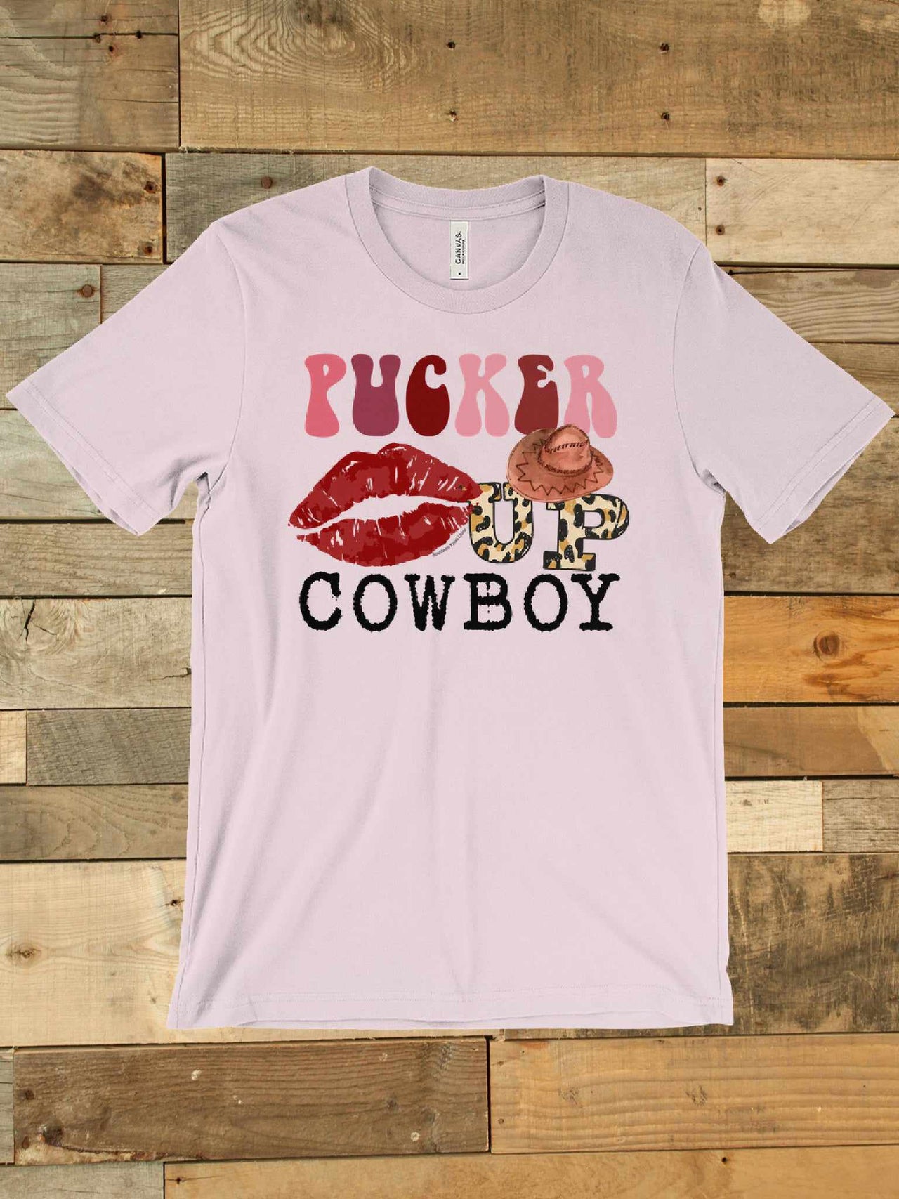 Pucker Up Cowboy Tee-Southern Fried Chics