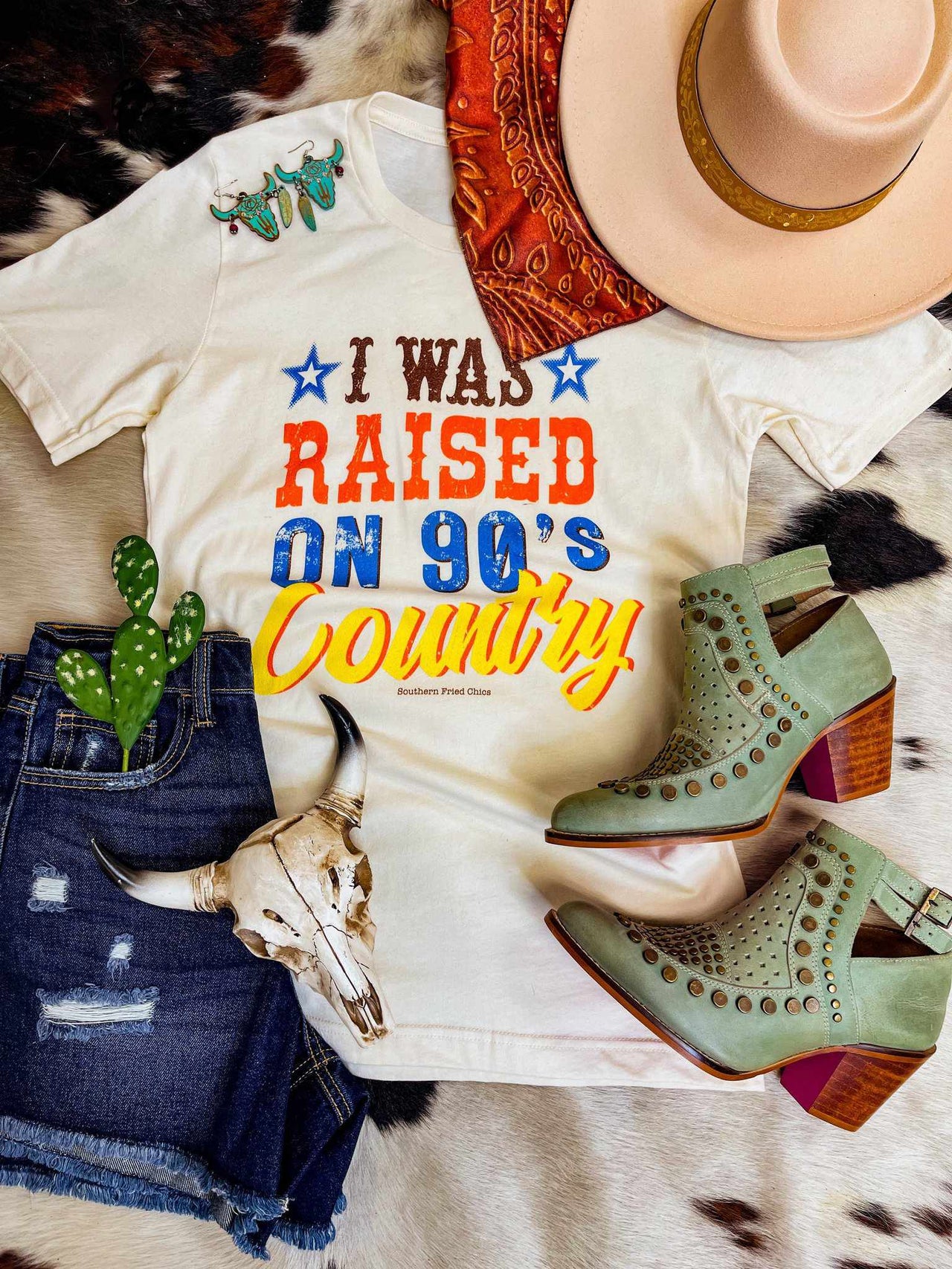 Raised On 90's Country Tee-Southern Fried Chics