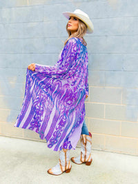 Thumbnail for The Royal Sequin Duster in Purple
