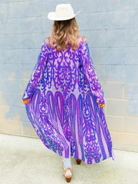 Thumbnail for The Royal Sequin Duster in Purple