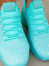 Thumbnail for Maxed In Bling Sneakers - Mint