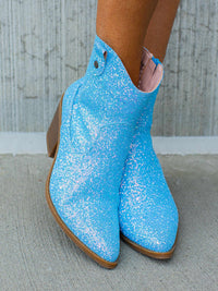 Thumbnail for Glitter Me Dixie Turquoise Bootie