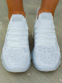 Thumbnail for Maxed In Bling Sneakers - White