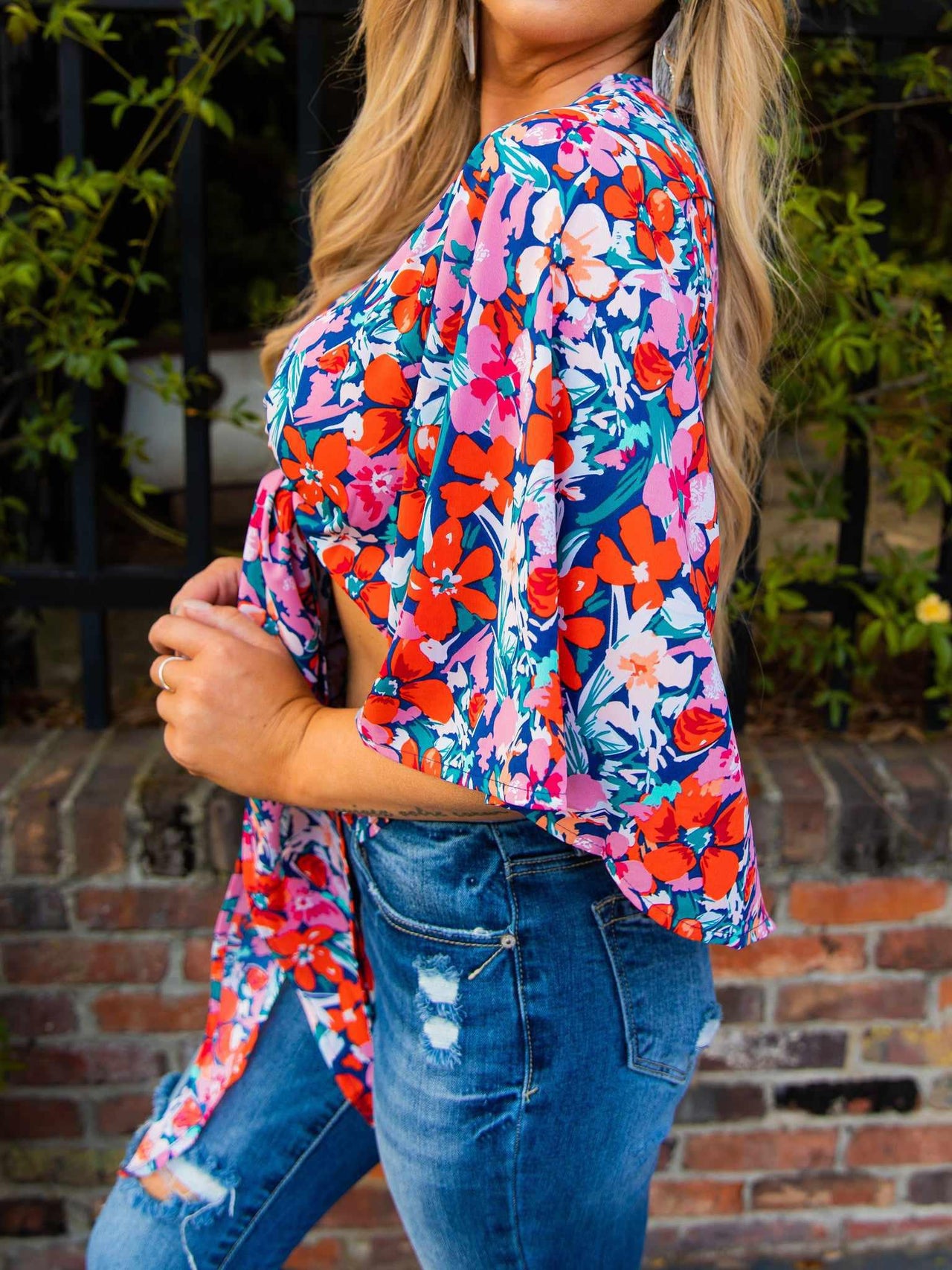 Better Days Top - Red & Pink Floral