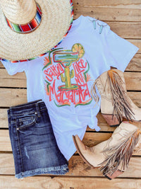 Thumbnail for Salty Like My Margarita Tee - White-T Shirts-Southern Fried Chics