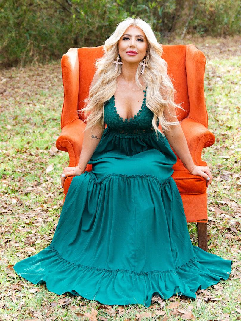 SouthBound Dress - Evergreen-Dresses-Southern Fried Chics