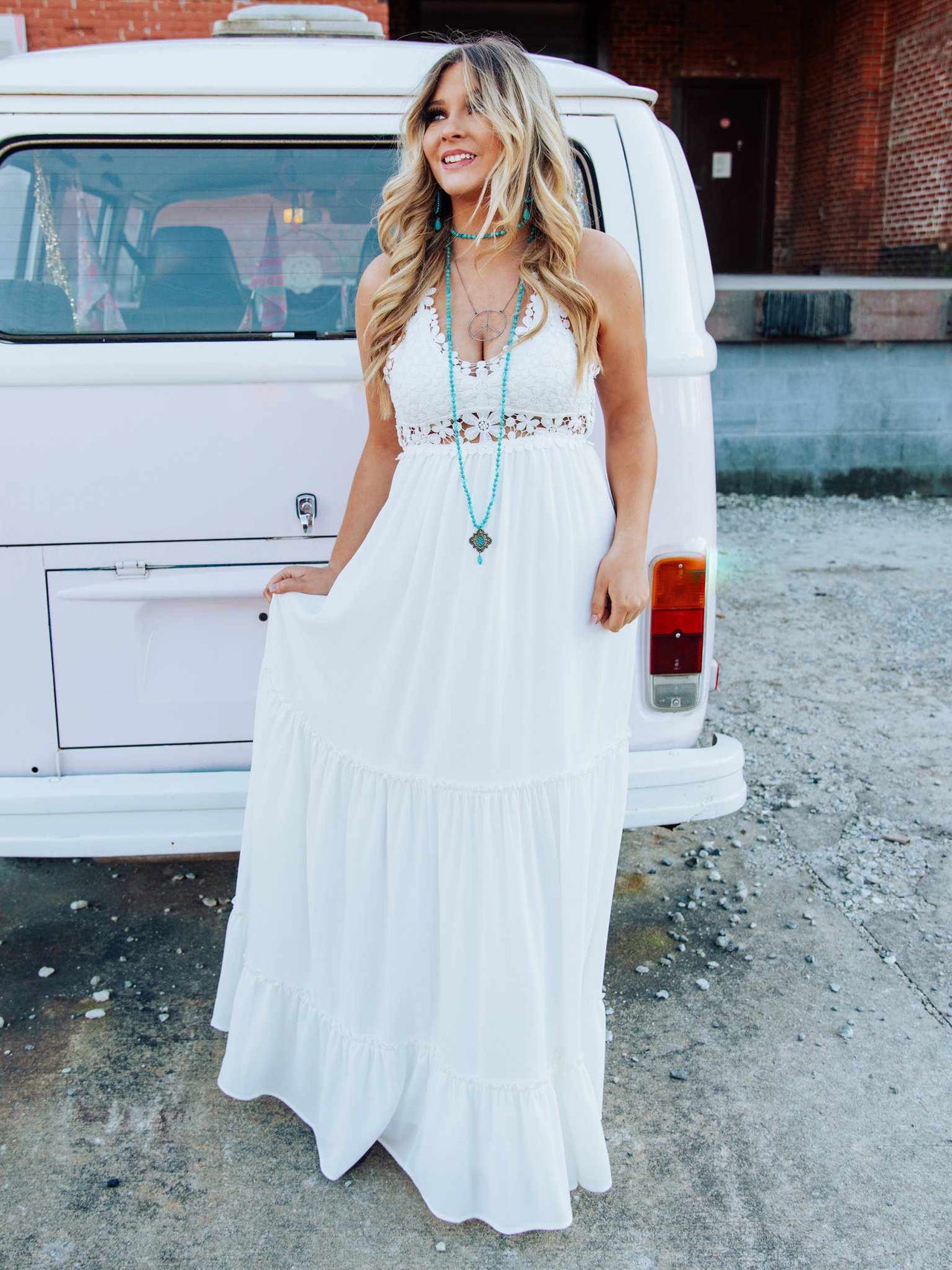 Southbound Dress - White-Dresses-Southern Fried Chics