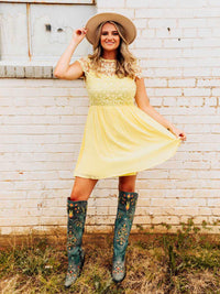 Thumbnail for Summer Nights Dress - Yellow-Dresses-Southern Fried Chics