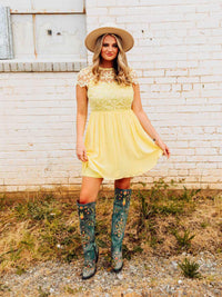 Thumbnail for Summer Nights Dress - Yellow-Dresses-Southern Fried Chics