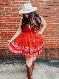 Thumbnail for Sunshine and Summertime Dress - Red-Dresses-Southern Fried Chics