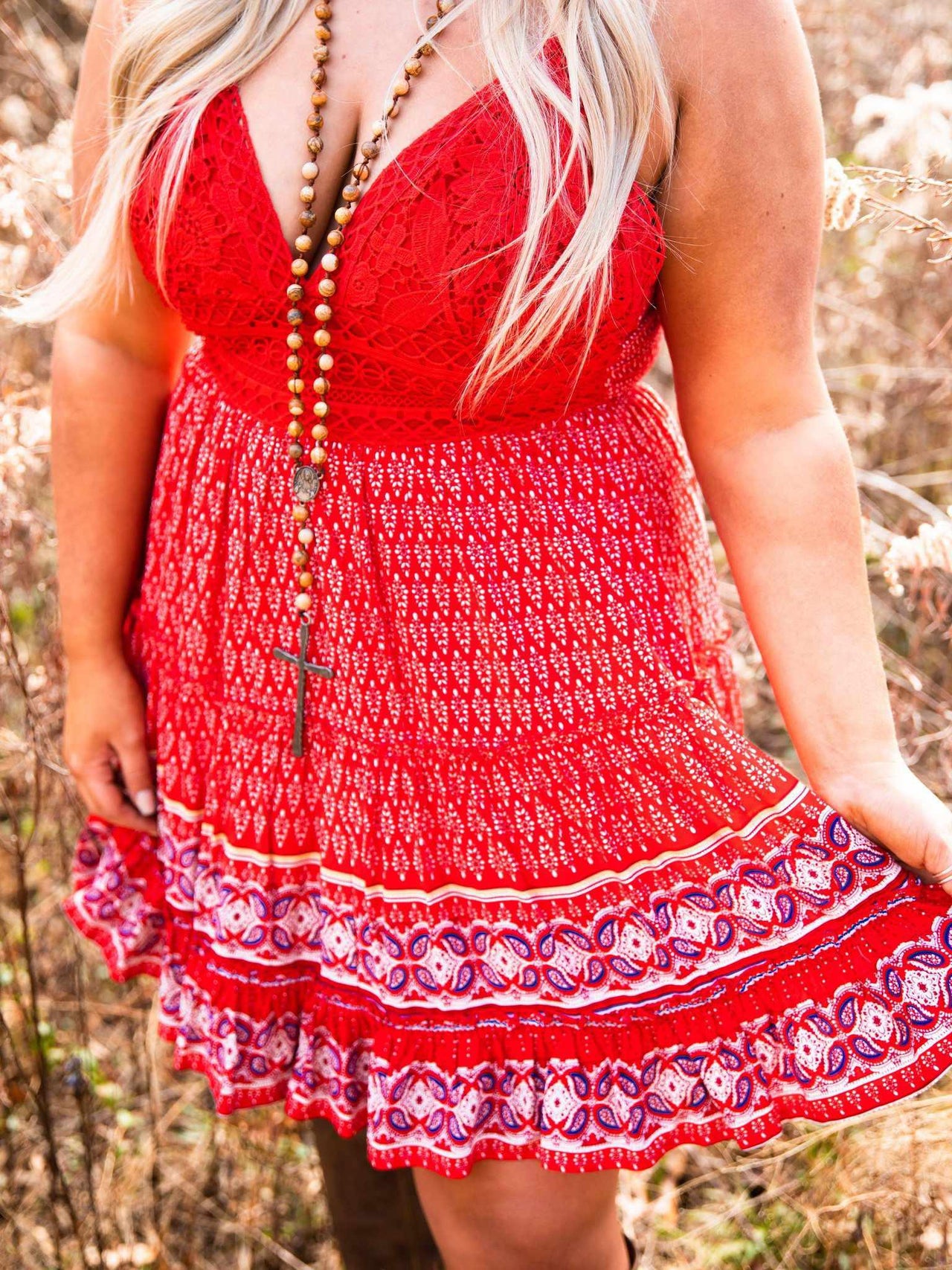 Sunshine and Summertime Dress - Red-Dresses-Southern Fried Chics