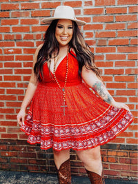 Thumbnail for Sunshine and Summertime Dress - Red-Dresses-Southern Fried Chics