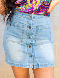 Thumbnail for The Southern Denim Skirt-Skirts-Southern Fried Chics
