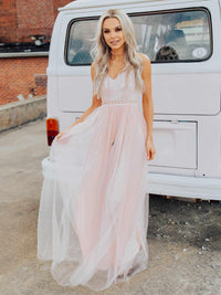 Thumbnail for The Way You Sparkle Dress - Pale Peach-Dresses-Southern Fried Chics