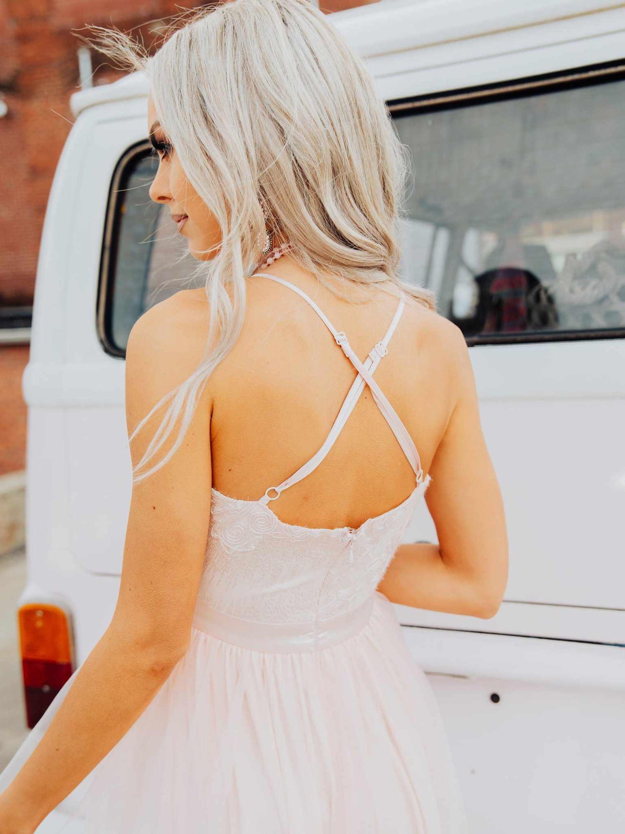 The Way You Sparkle Dress - Pale Peach-Dresses-Southern Fried Chics
