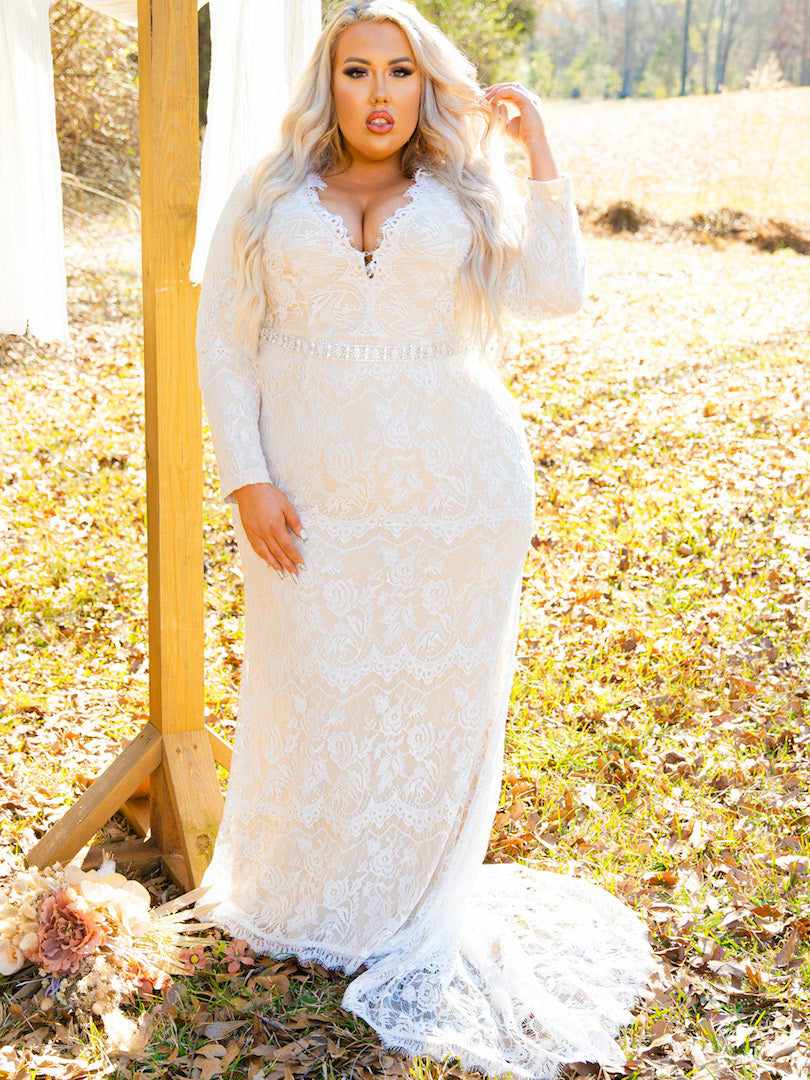 Tie The Knot Dress with Train-Dresses-Southern Fried Chics