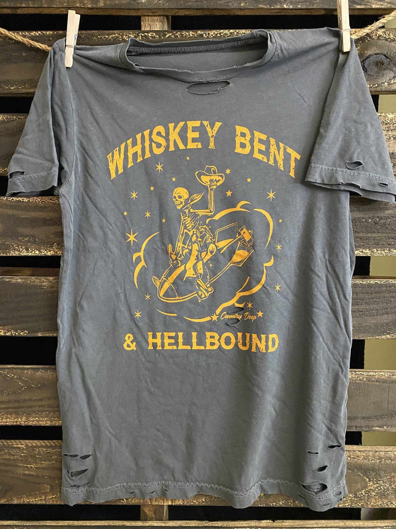 Whiskey Bent And Hell Bound Tee-T Shirts-Southern Fried Chics