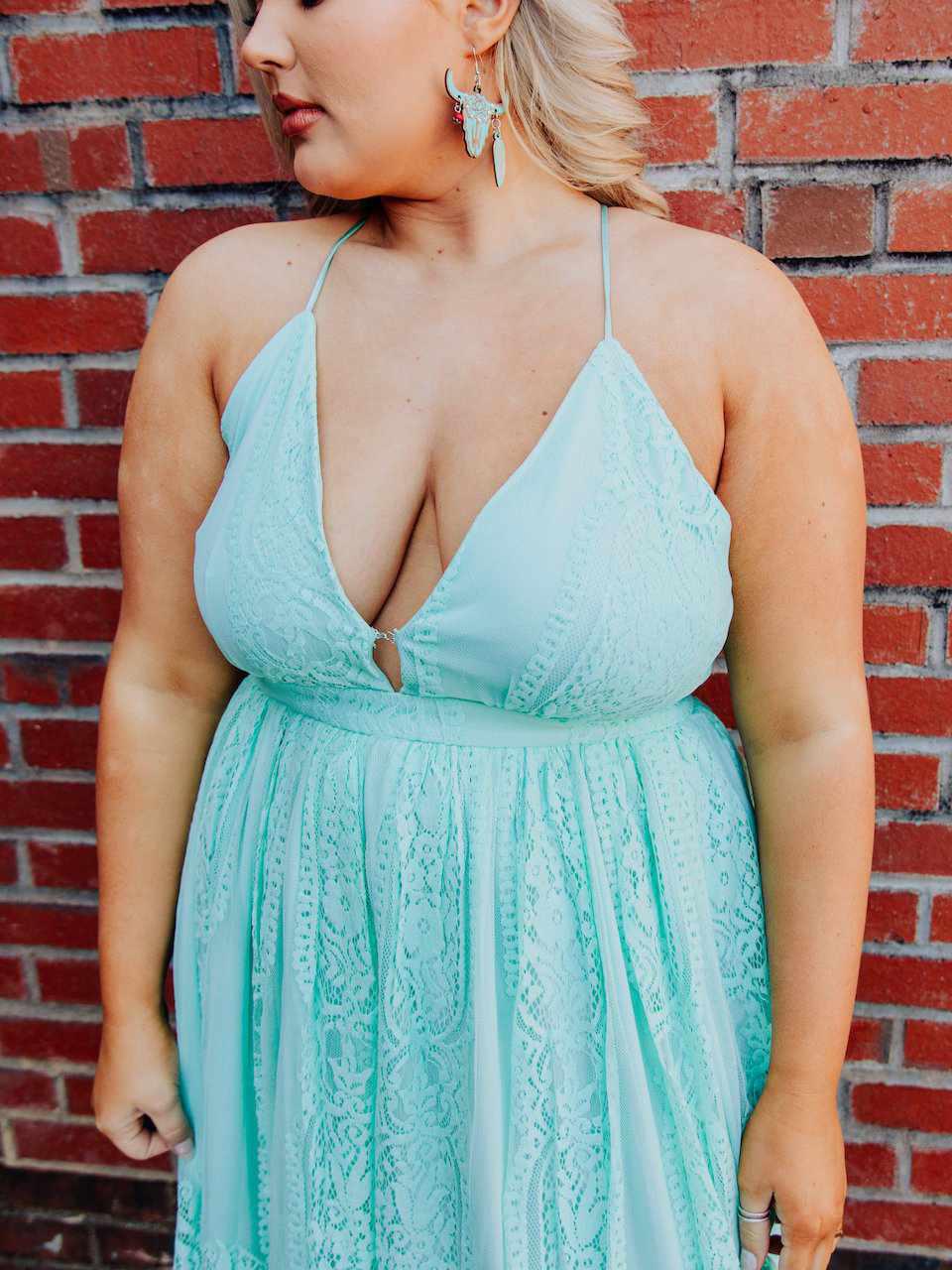 Wide Open Hearts Dress - Mint-Dresses-Southern Fried Chics
